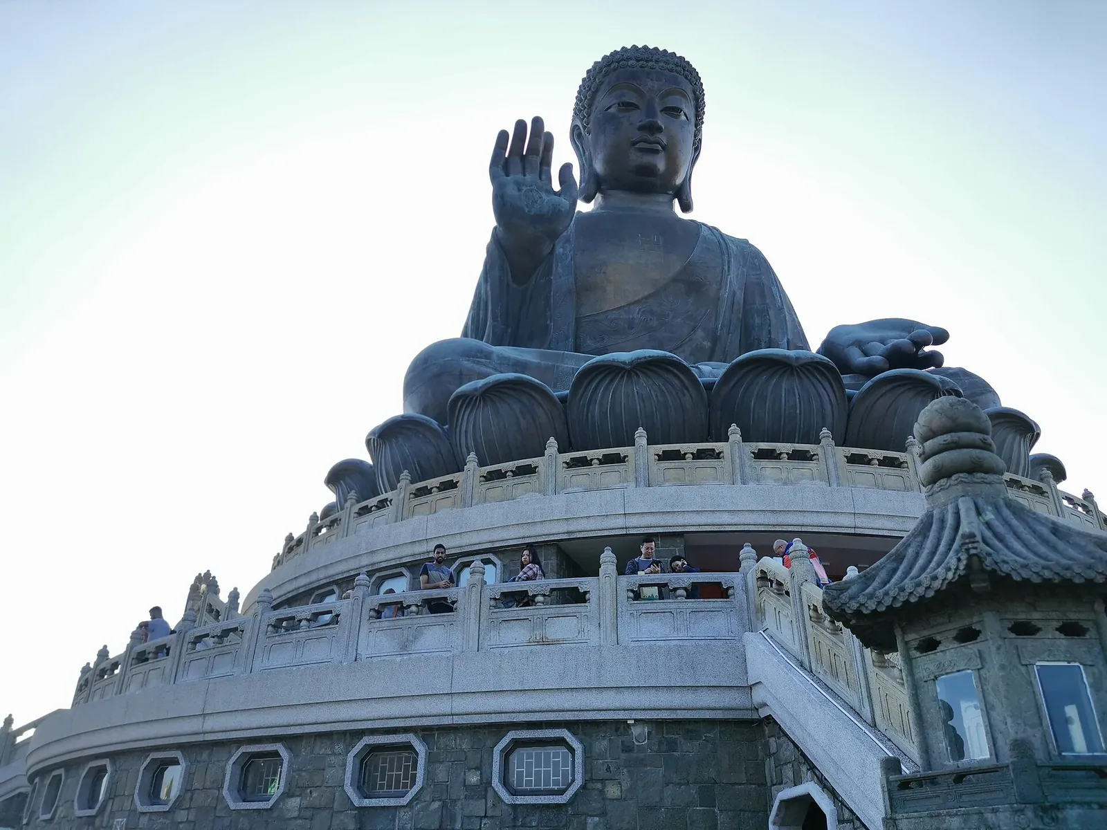 Tian Tan Buddha above its stone terrace