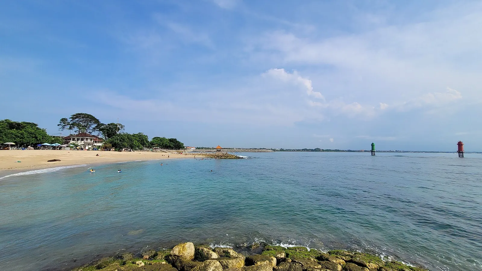 Beach at Sanur on Bali's east coast