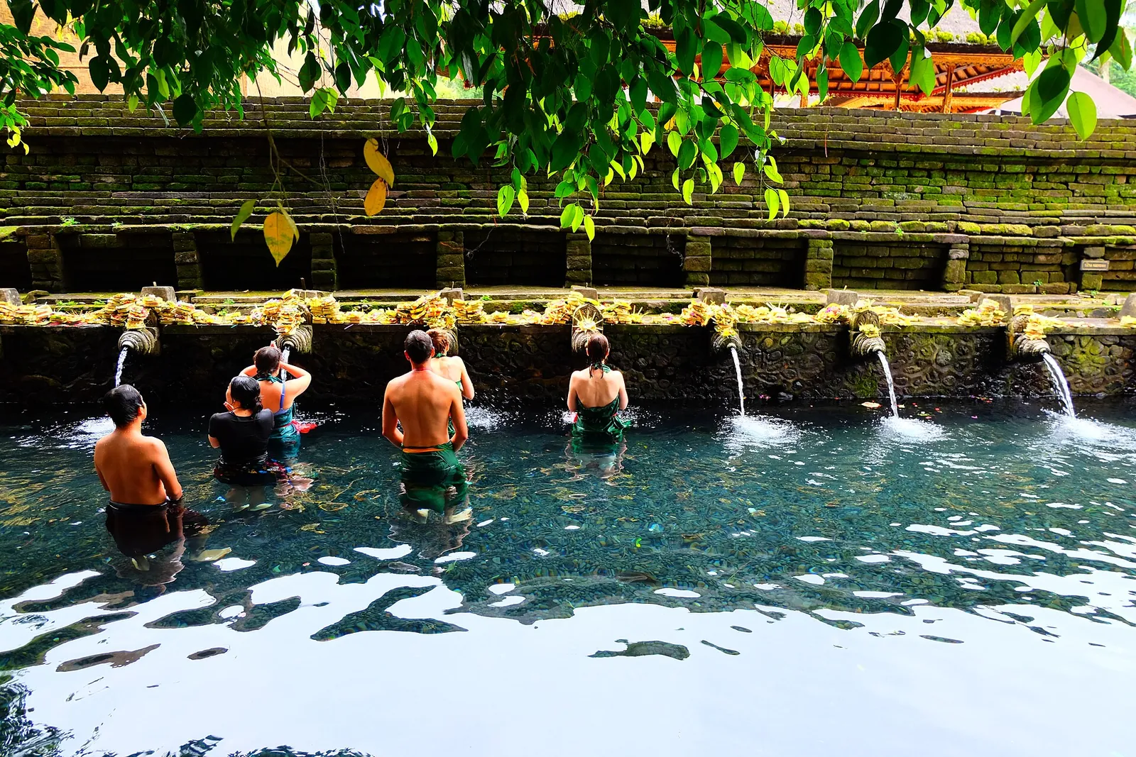 Bathing pools at the Tirta Empul water temple