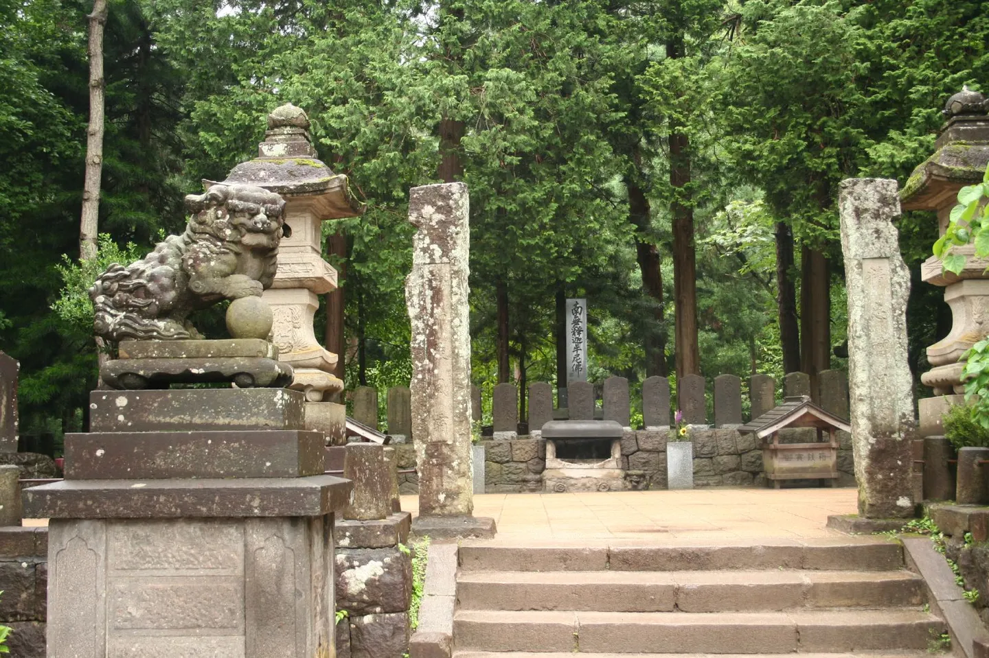 Memorials of Byakkotai on Mount Iimori in Aizu-Wakamatsu.