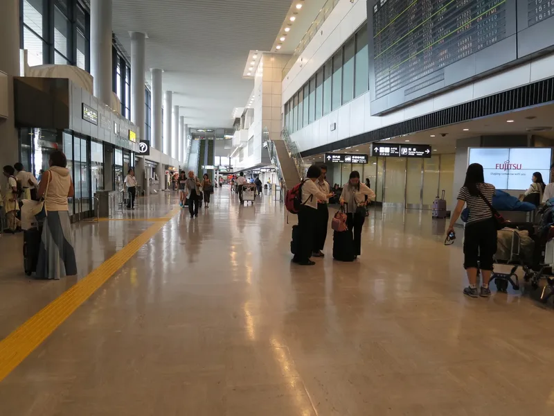 The arrivals hall at Narita Airport.