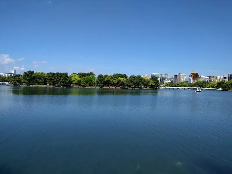 The lake at Ohori Park in Fukuoka.