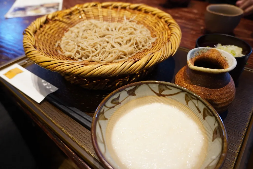 Soba noodles illustrating the cuisine of Nagano's Shinshu region.