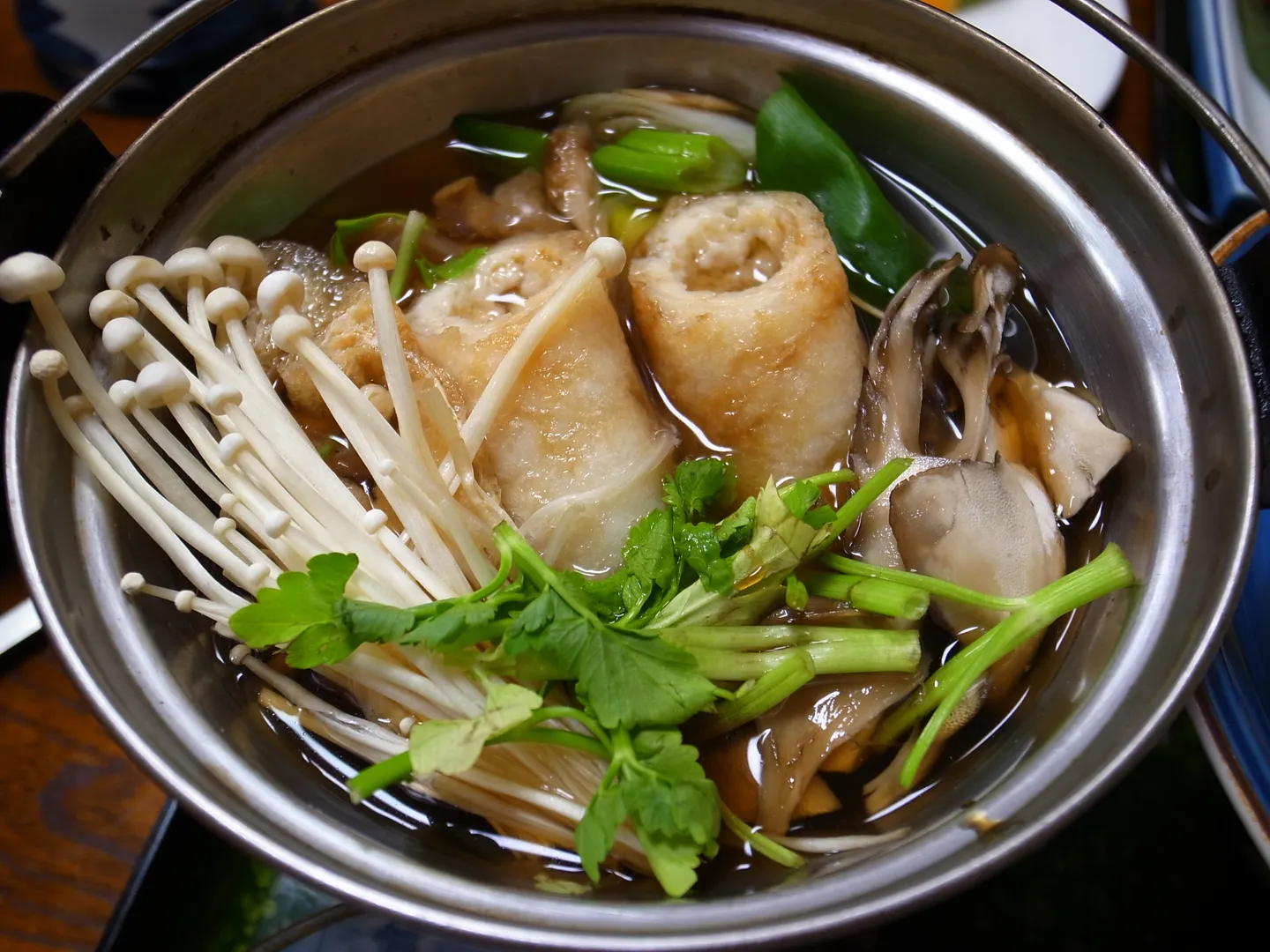 Kiritanpo hotpot photographed in Kakunodate, Akita.