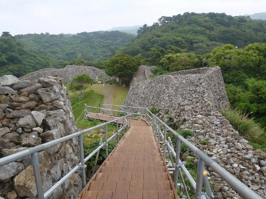 Nakijin Castle Ruinen auf Okinawas Hauptinsel.