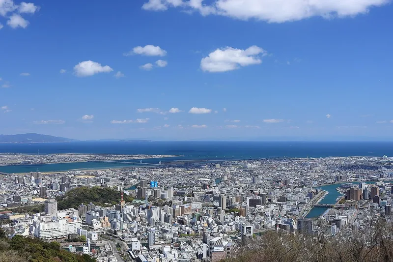 Tokushima City viewed from Mount Bizan