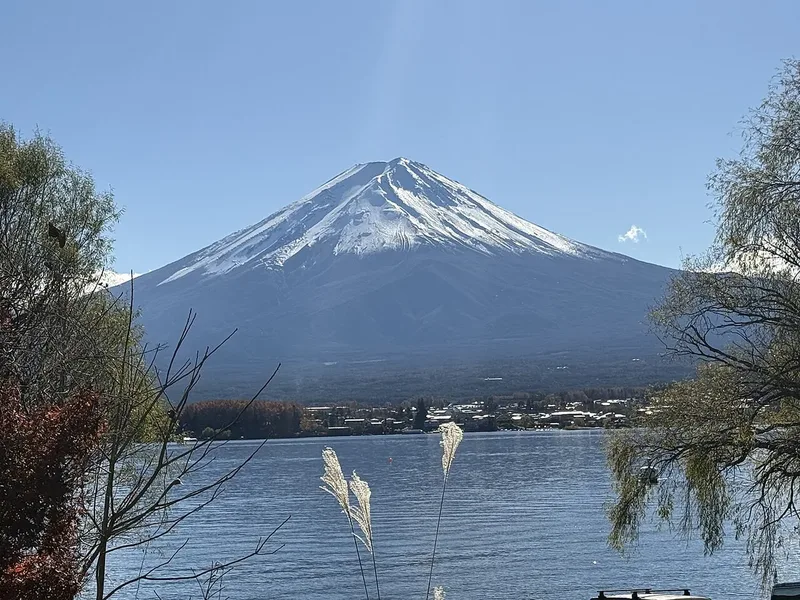 Mount Fuji viewed from Lake Kawaguchi in December 2024