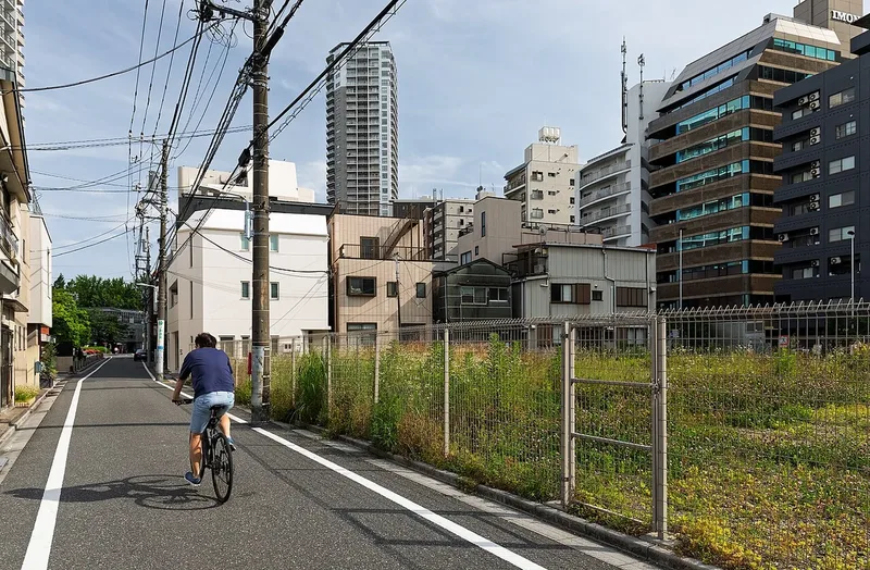 A residential street in Ikenohata, Tokyo
