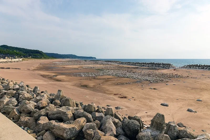 Kuroshima Beach in Wajima after the 2024 Noto Peninsula earthquake