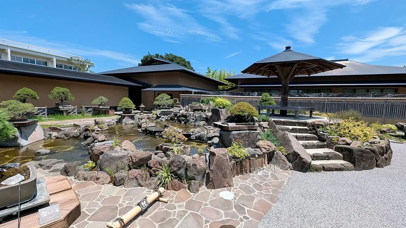 The garden of Omiya Bonsai Art Museum