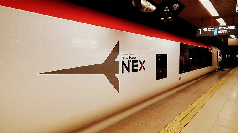 A Narita Express train in Tokyo in June 2012