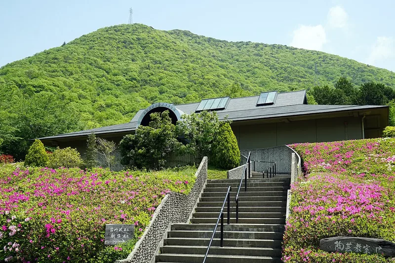 Sue no Sato craft park among green hills in Tamba Sasayama