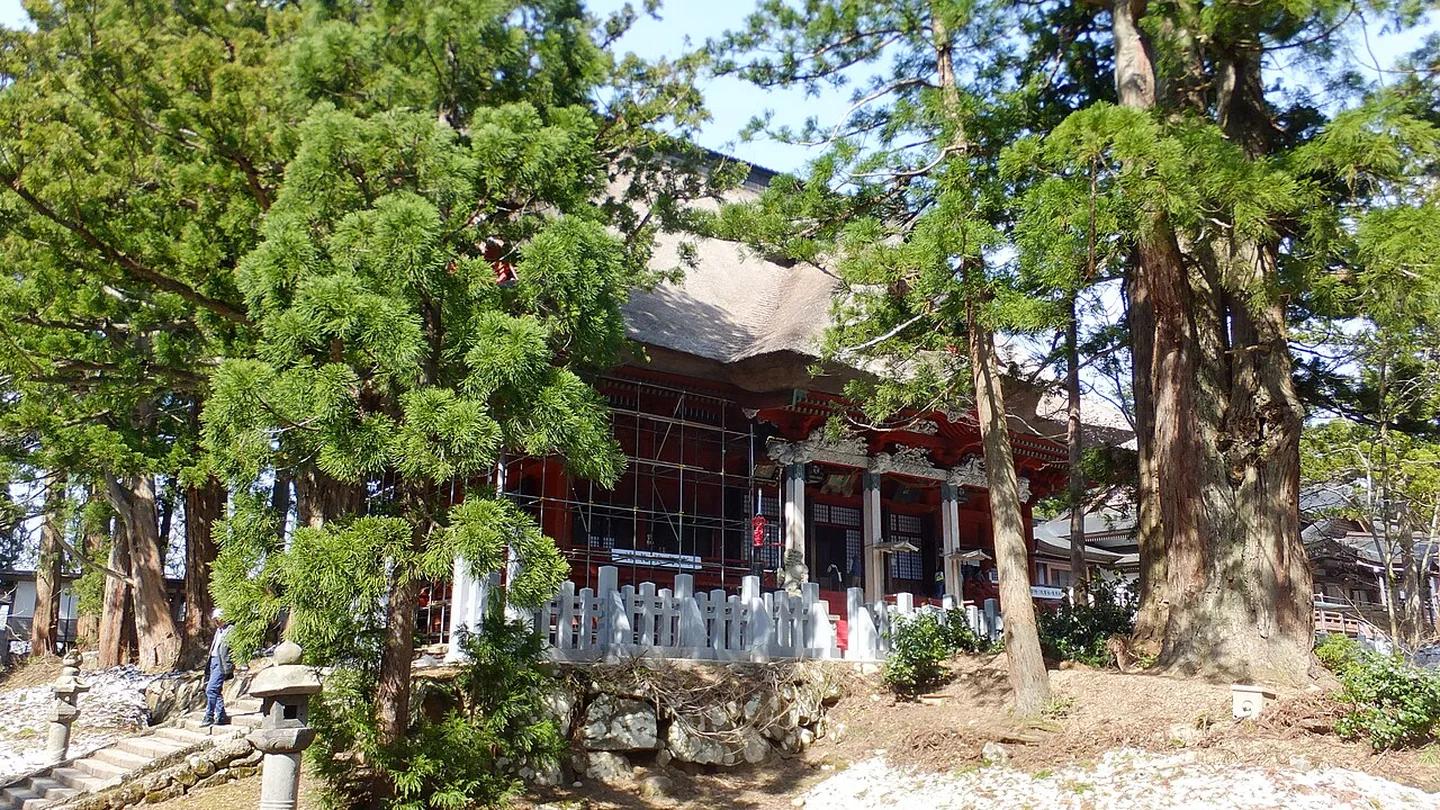 Sanjin Gassaiden bij het Dewa Sanzan-heiligdom op de berg Haguro