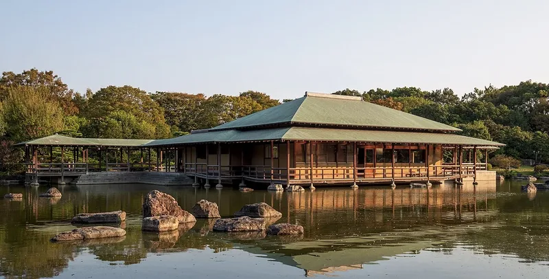 The Japanese garden at Daisen Park in Sakai