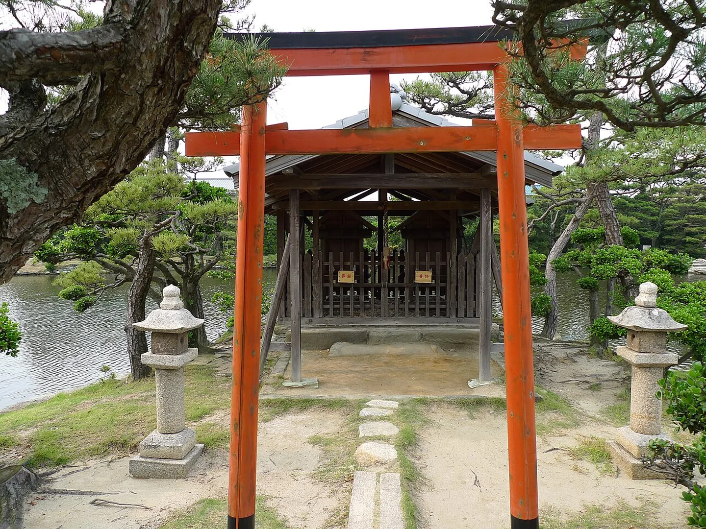 A shrine in Yosuien garden, Wakayama