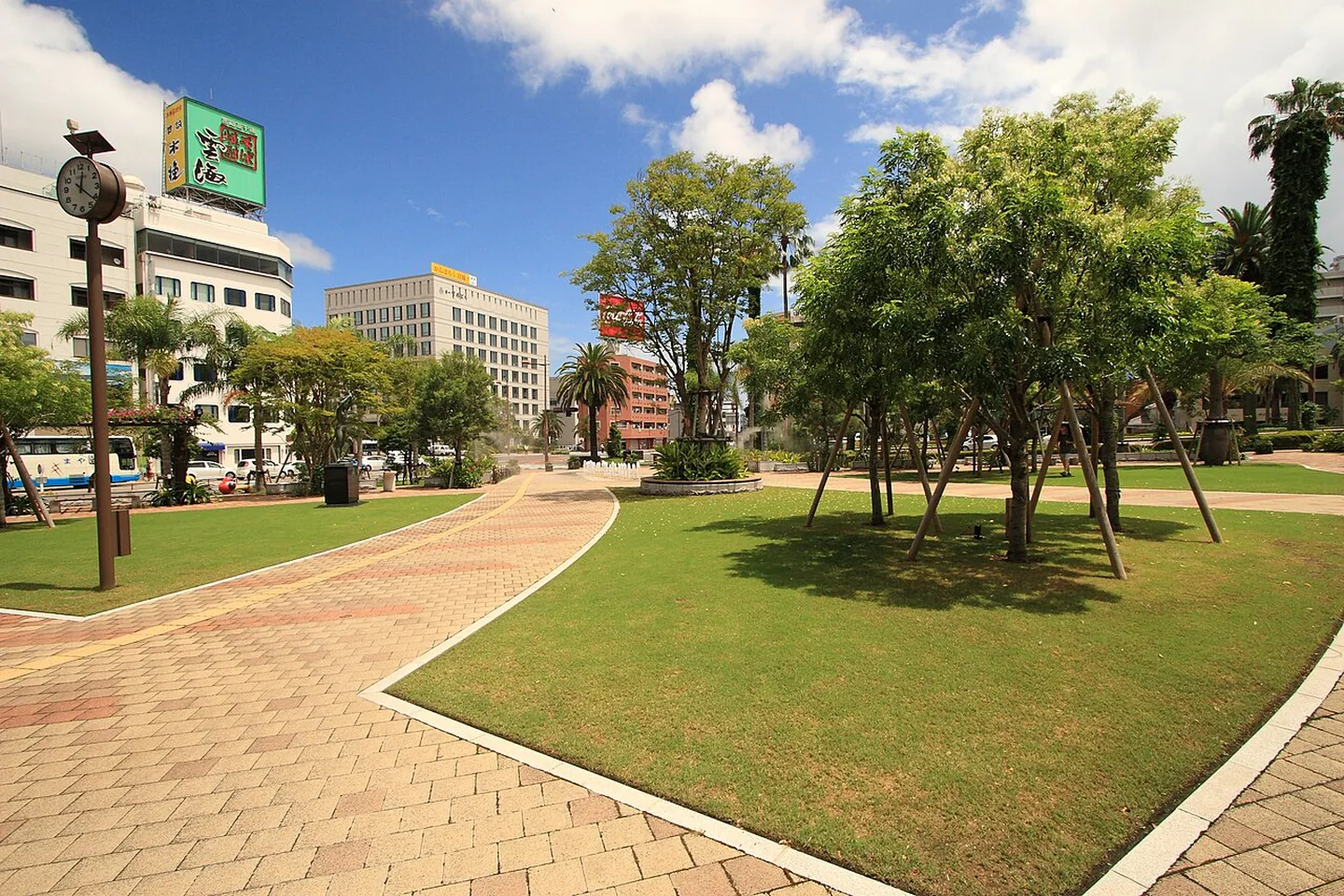 The tropical garden beside Miyazaki City Hall