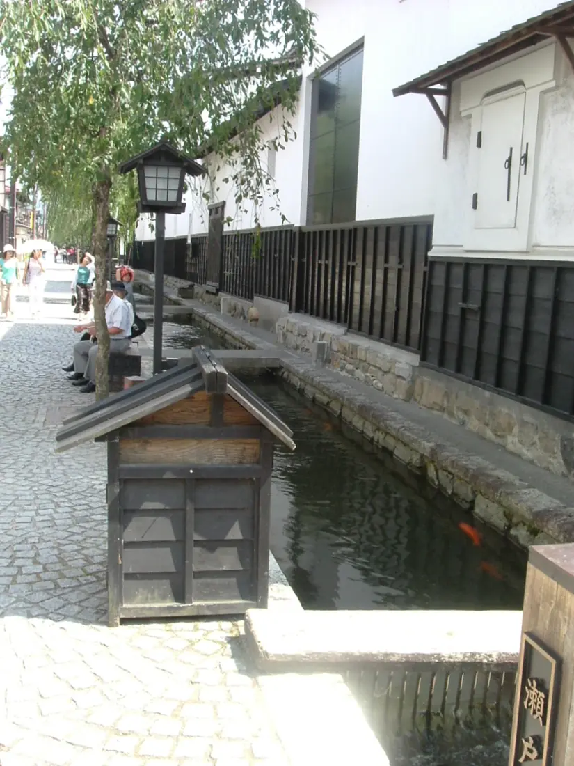 Traditional buildings along the Setogawa canal in Hida Furukawa.