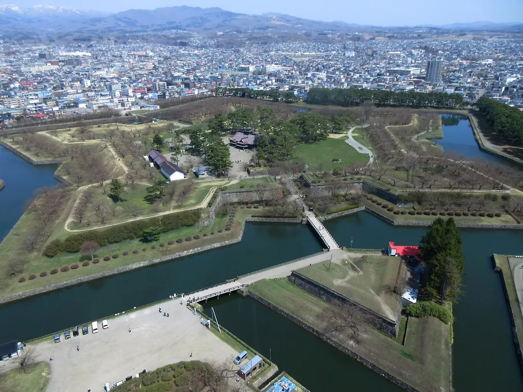 Fortul Goryokaku în formă de stea din Hakodate.
