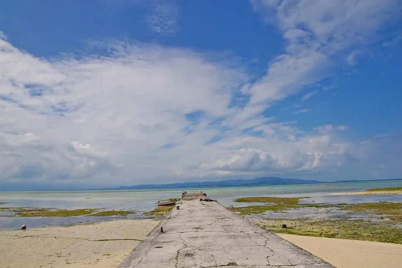 The coast of Taketomi Island in the Yaeyama Islands.