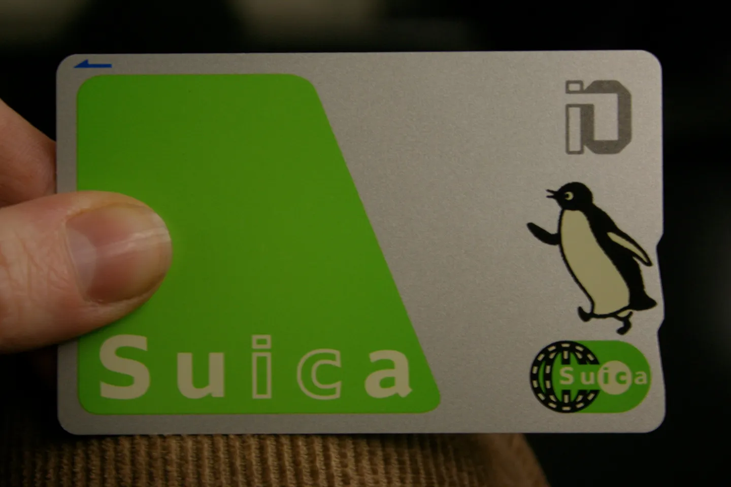 Eine physische Suica-Karte auf einem Archivfoto.
