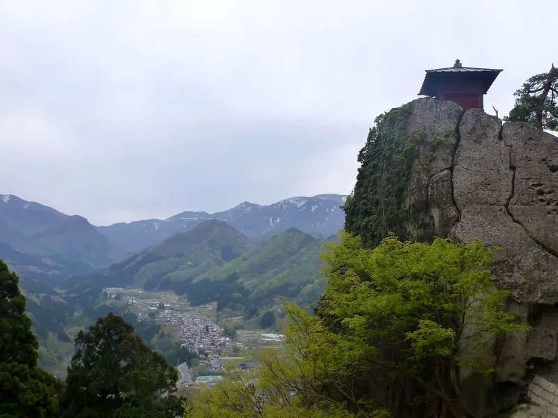 The Risshaku-ji complex, known as Yamadera, in the mountains of the Yamagata Prefecture.