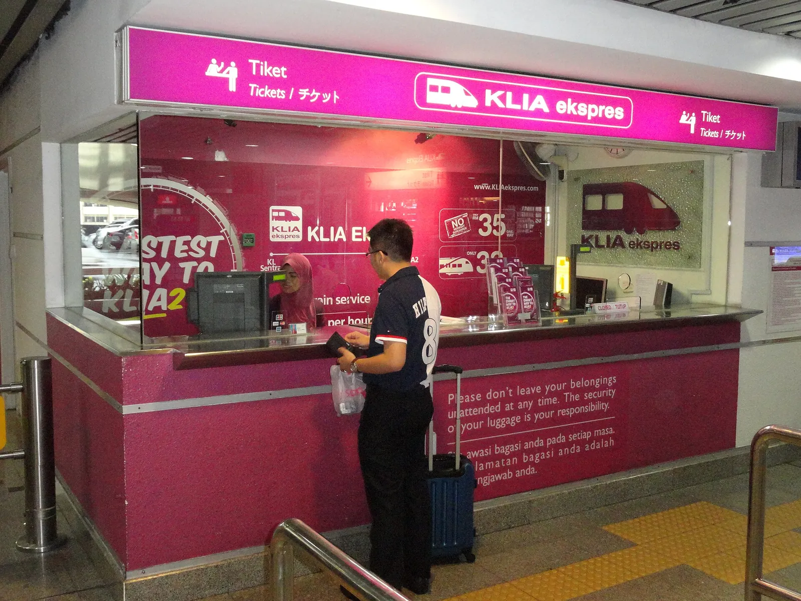 KLIA Ekspres-billetskranke på KL Sentral station