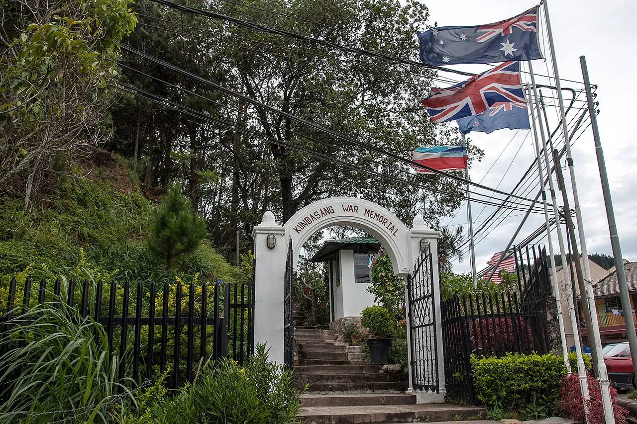Steps and an entrance arch at Kundasang War Memorial in Sabah