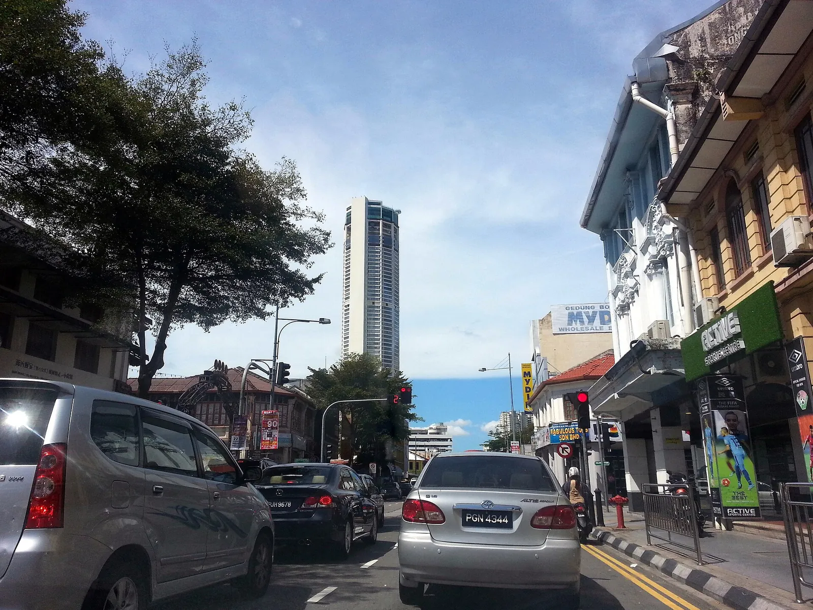 Penang Road shophouses in George Town