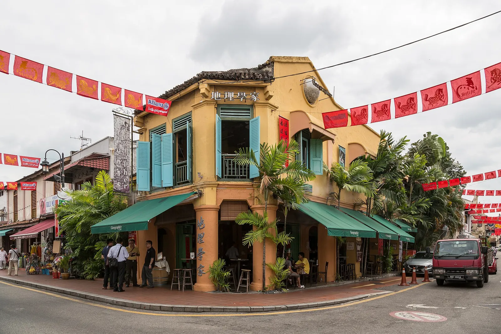 Geographer Cafe on a corner of Jonker Walk in Melaka