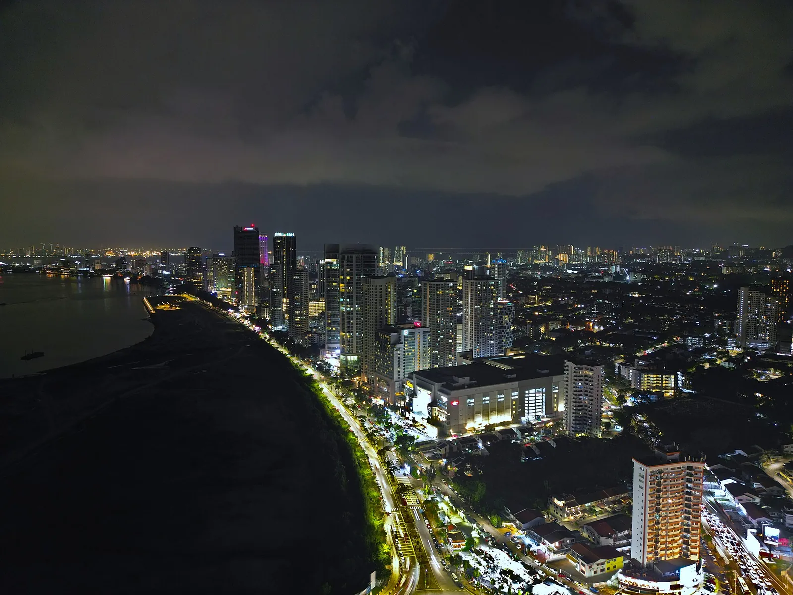 George Town waterfront skyline at night