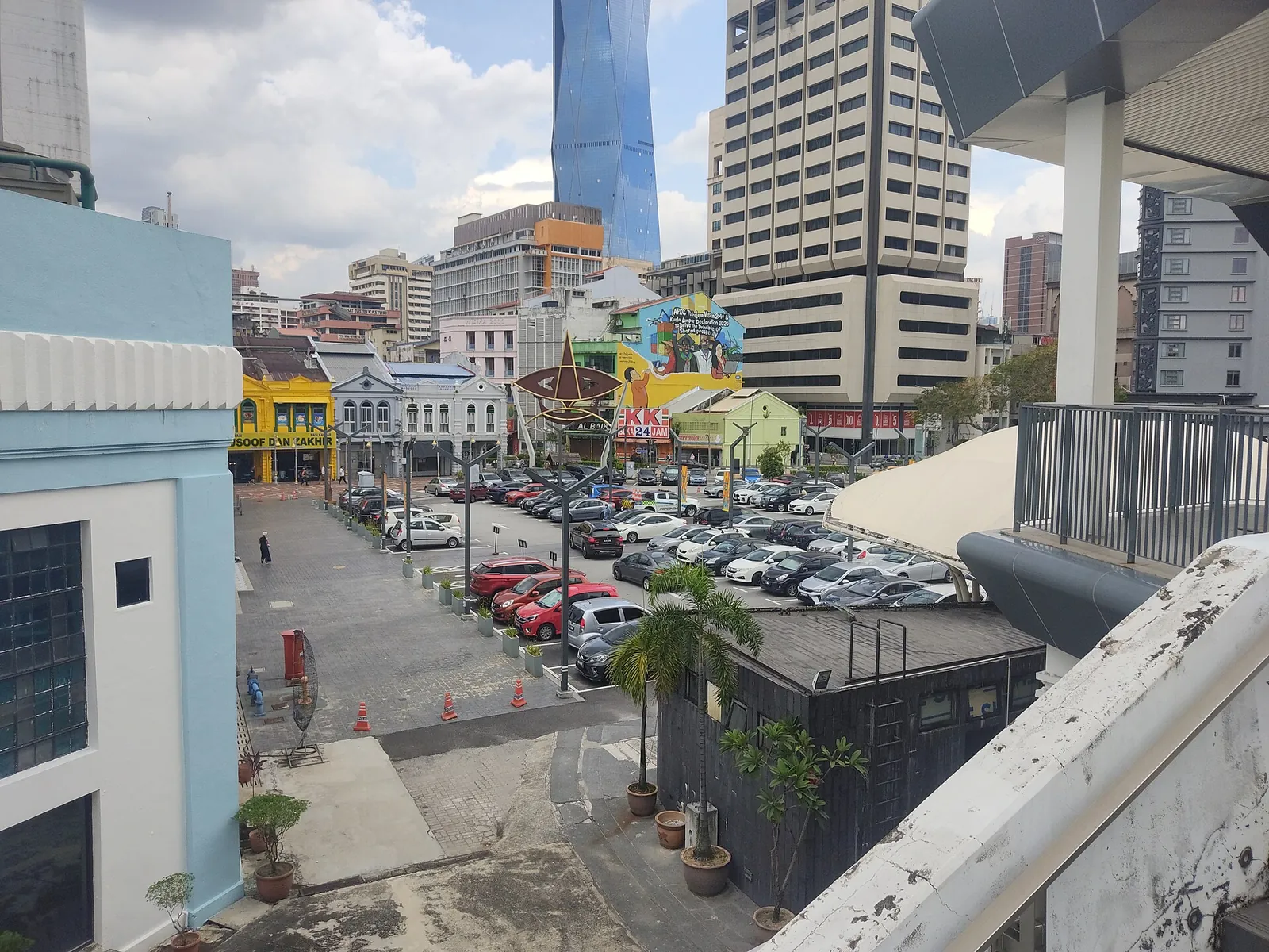 Central Market parking and adjacent buildings in Kuala Lumpur