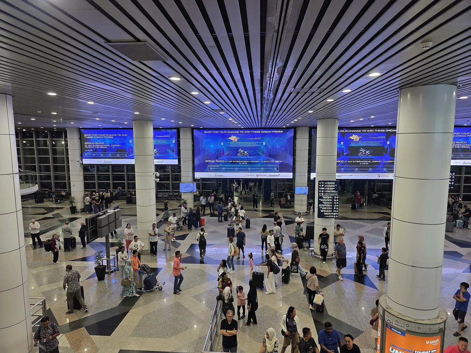 KLIA Terminal 1 arrival hall