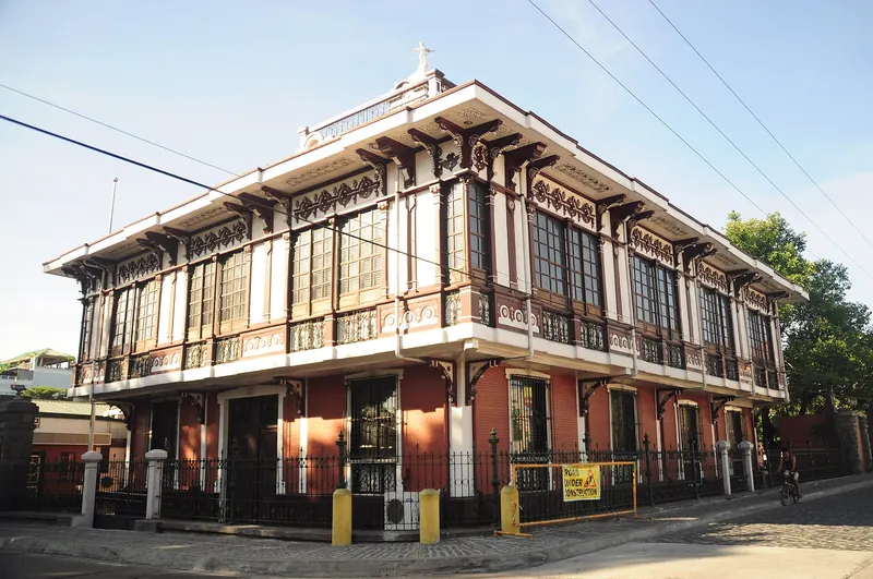 Sunlit heritage facade of Pamintuan Mansion in Angeles City