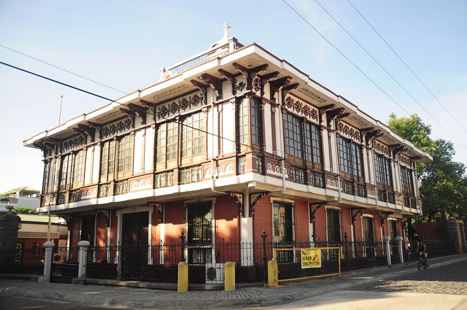 Sunlit heritage facade of Pamintuan Mansion in Angeles City