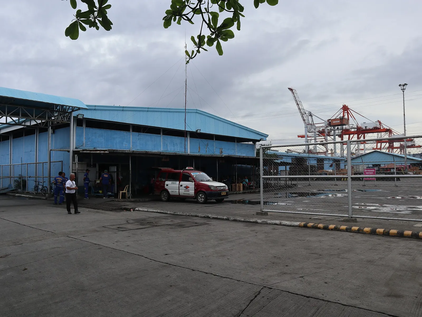 Arrival hall at Macabalan port