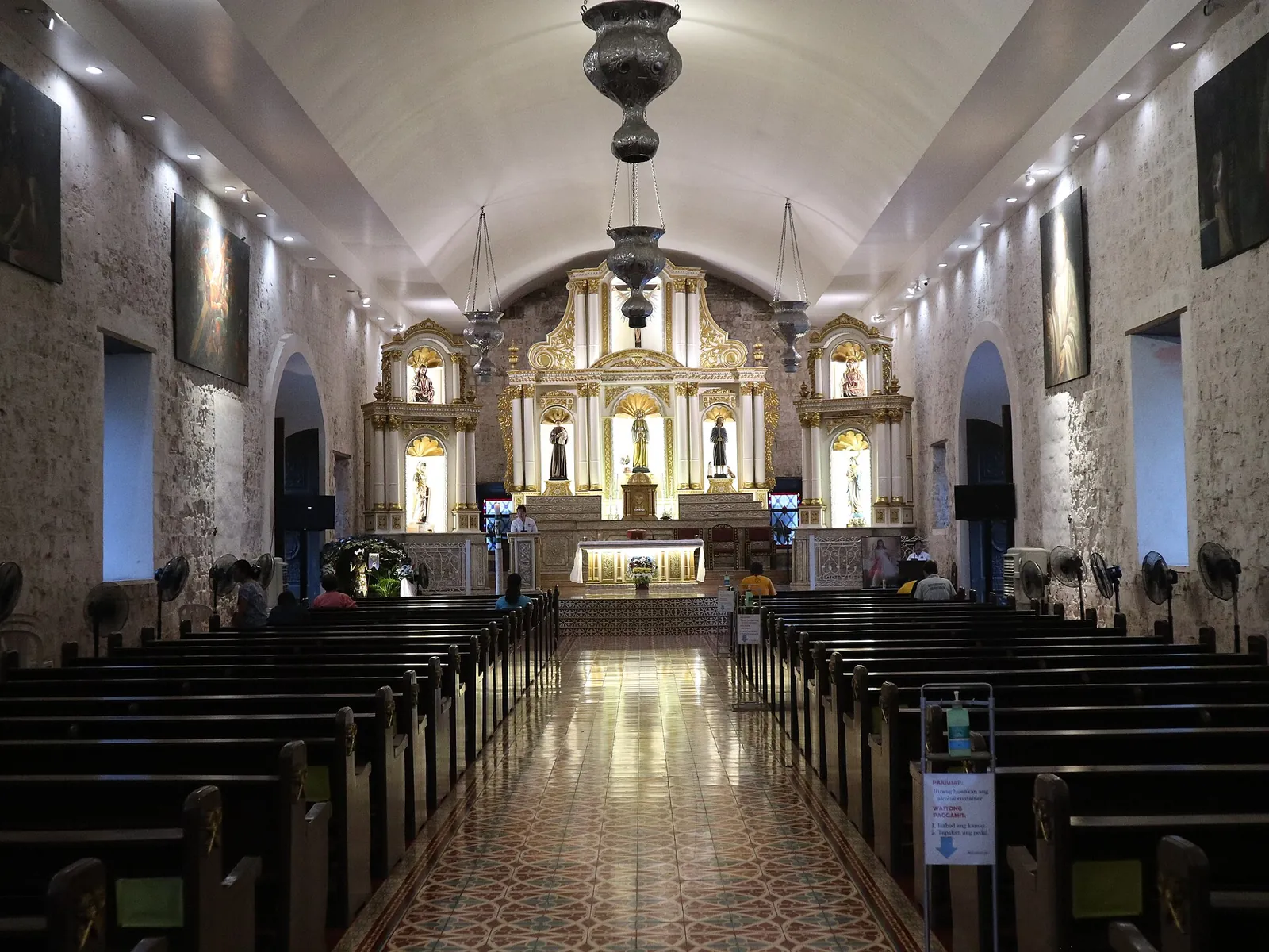 Interior of the Vinzons church