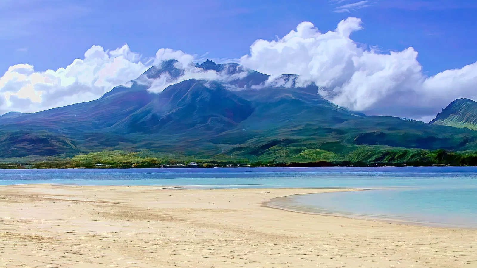 Hibok-Hibok viewed from the sandbar