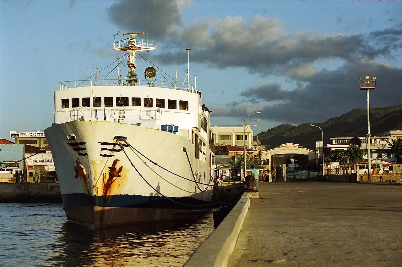 Ship at the port of Virac