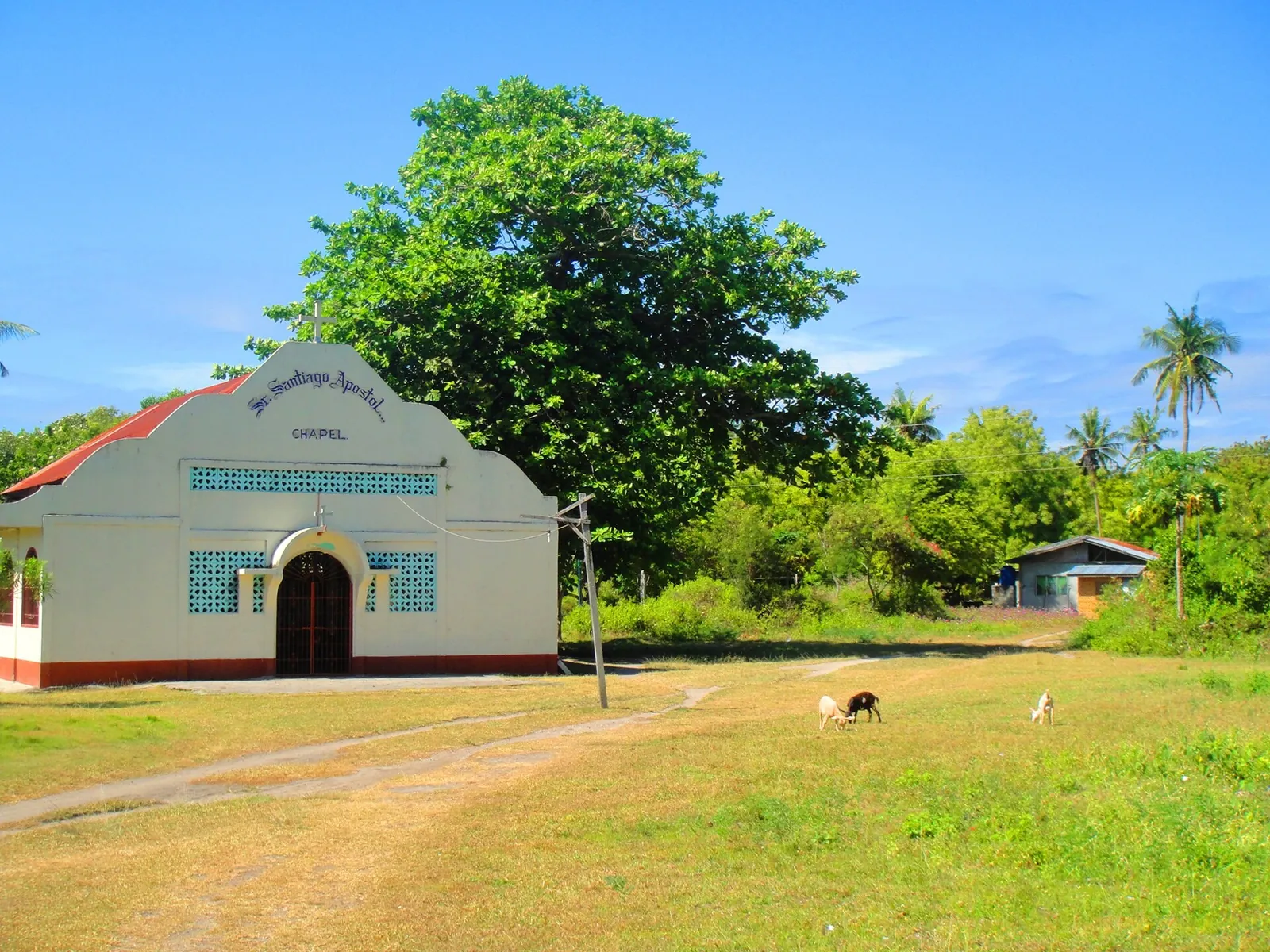 Church beside Alona Beach Road on Panglao