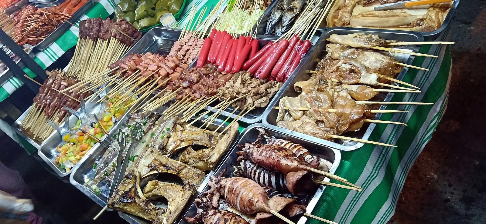 Grilled foods at Roxas Avenue Night Market