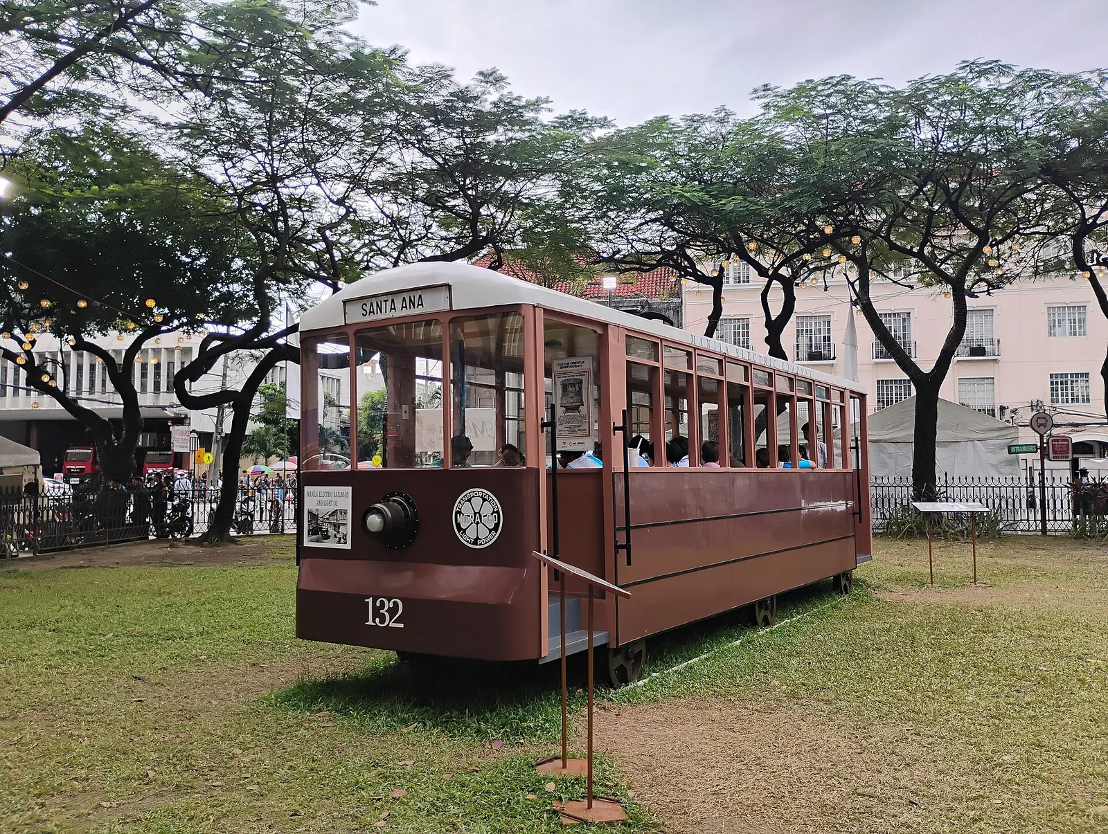 Santa Ana heritage tram display in Intramuros, Manila