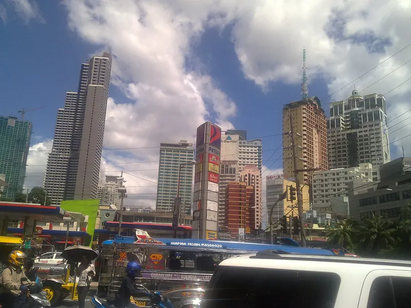 Street and towers in Makati