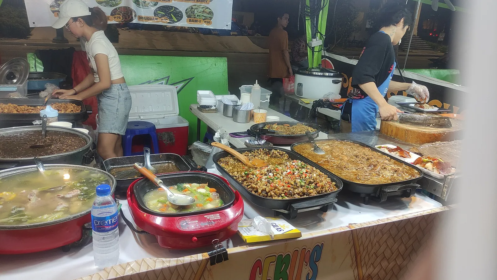 Food-stall counter at a Cebu cultural gathering
