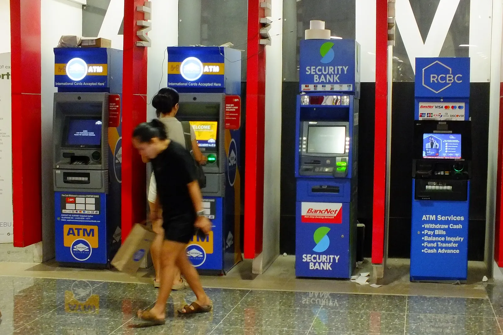 ATM machines photographed at SM City Cebu in May 2024