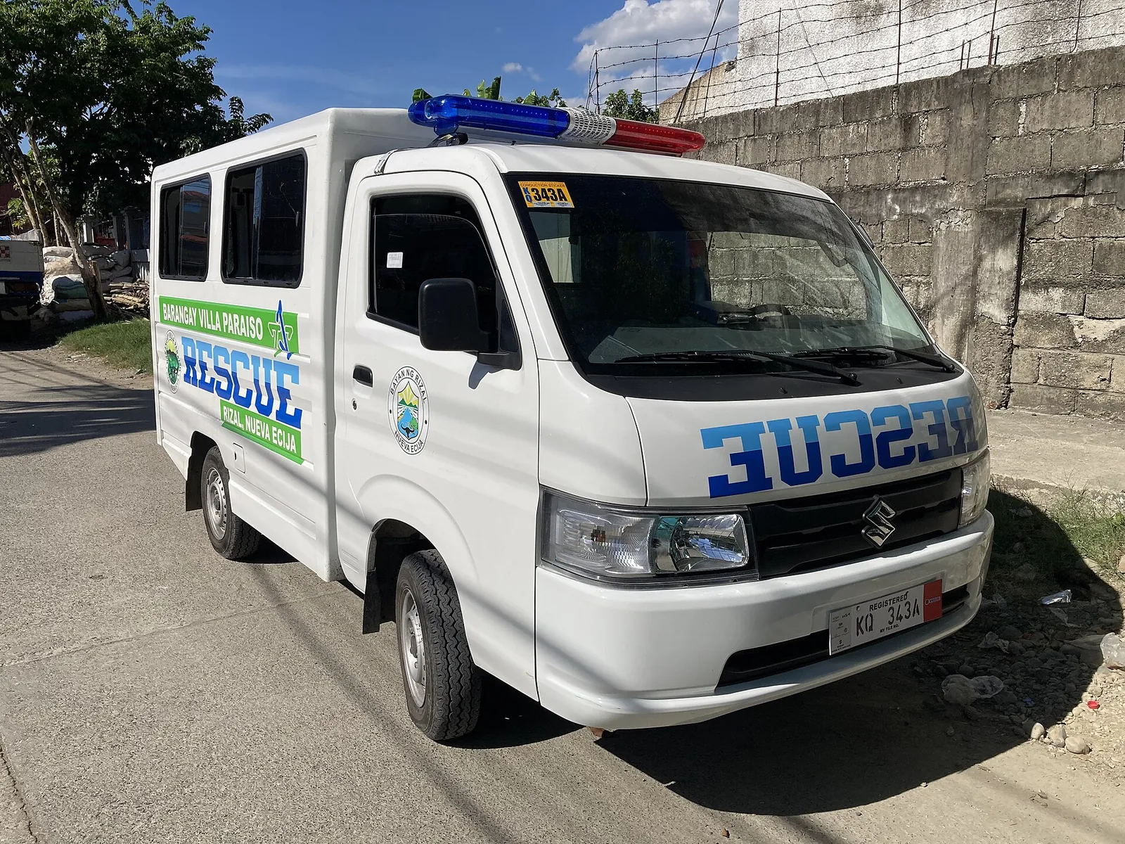 Local rescue ambulance photographed in Cabanatuan