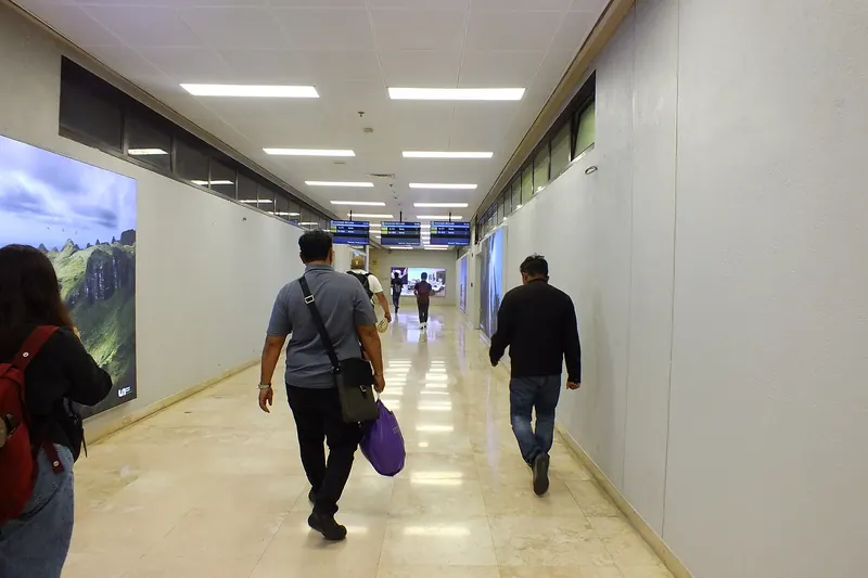 Arrival corridor at Mactan-Cebu airport in Lapu-Lapu, photographed January 2026