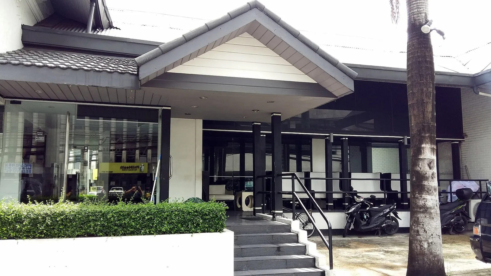 Romulo Cafe frontage at Jupiter and Comet Streets in Makati