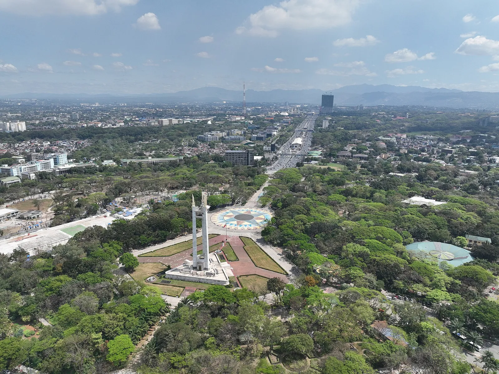 Quezon Memorial Circle aerial view