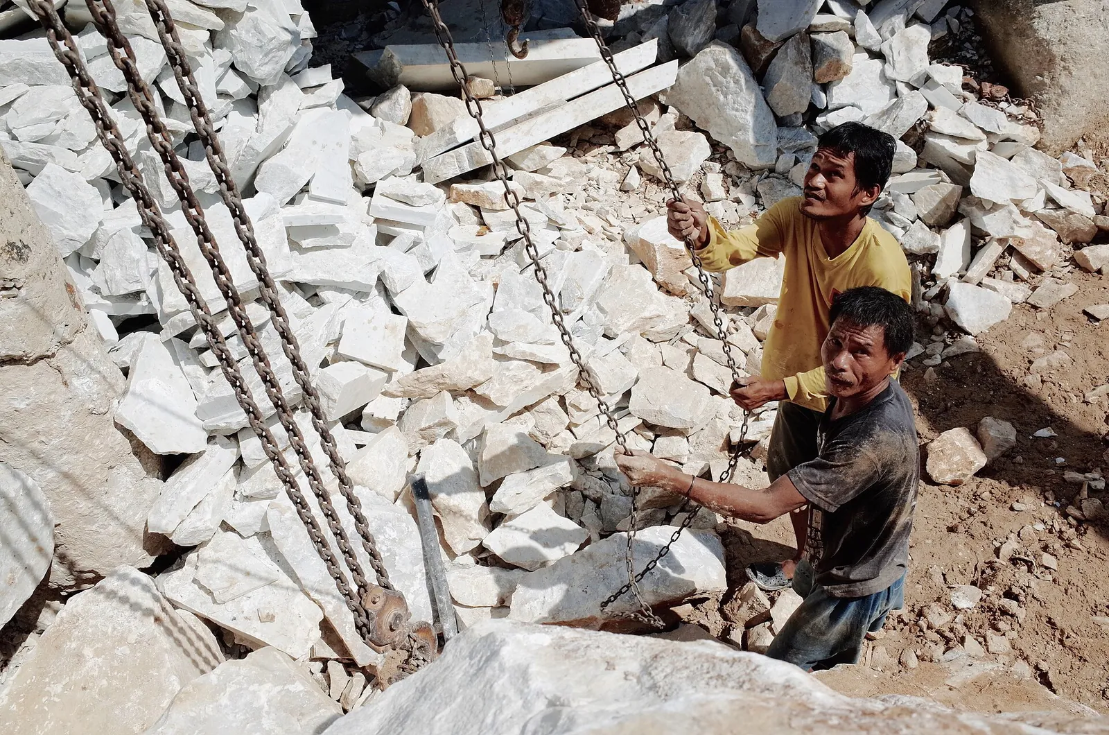 Marble workers in Romblon