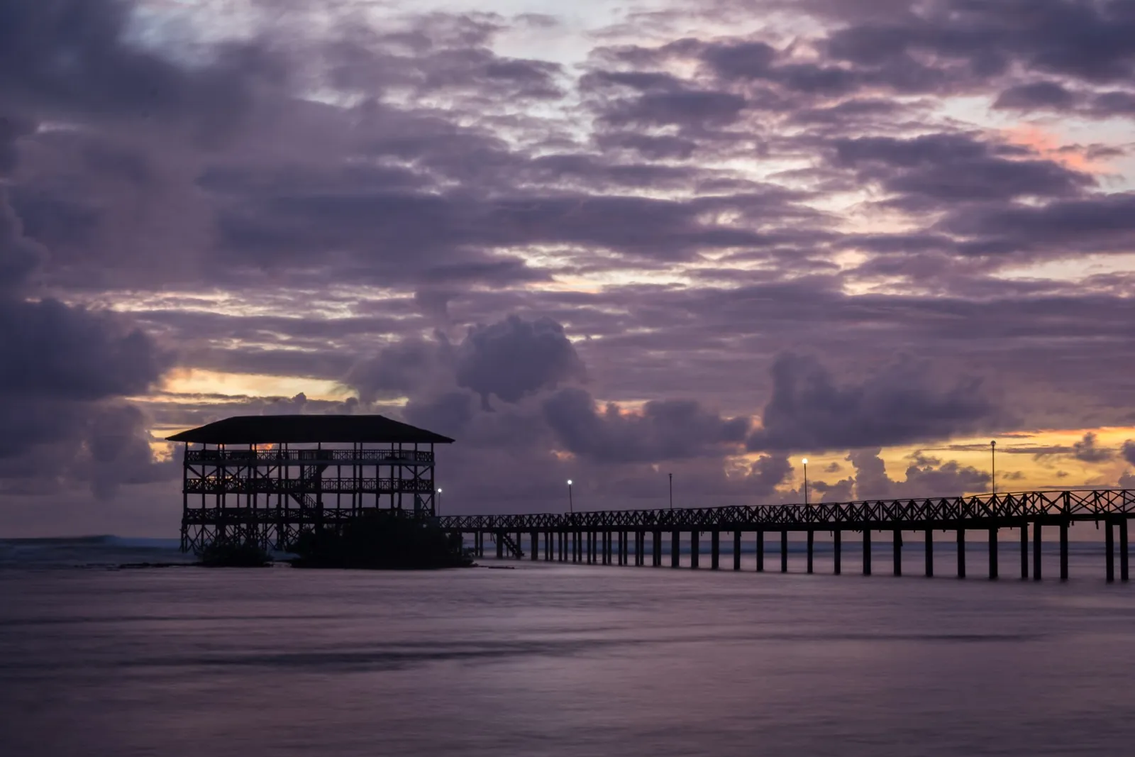 Cloud 9 boardwalk at sunrise